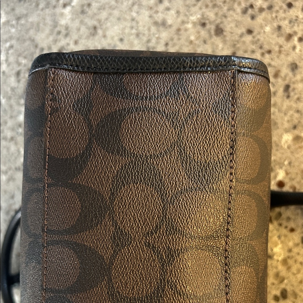 COACH Signature Mini Bennett Satchel Crossbody, Brown/Black F34084, EUC - Picture 4 of 7